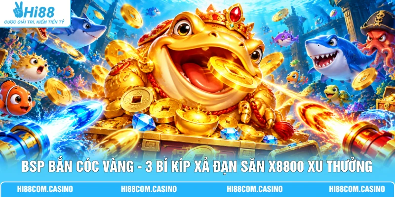 BSP Bắn Cóc Vàng - 3 Bí Kíp Xả Đạn Săn X8800 Xu Thưởng