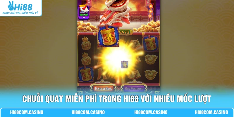 Chúc Mừng Năm Mới - 88 Bao Lì Xì Vàng Thắp Sáng Kho Thưởng 2 Chuỗi quay miễn phí trong Hi88 với nhiều mốc lượt