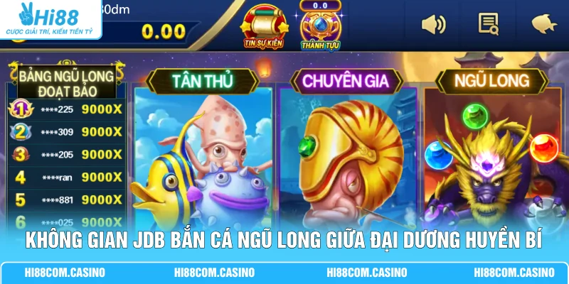 Không gian JDB Bắn Cá Ngũ Long giữa đại dương huyền bí