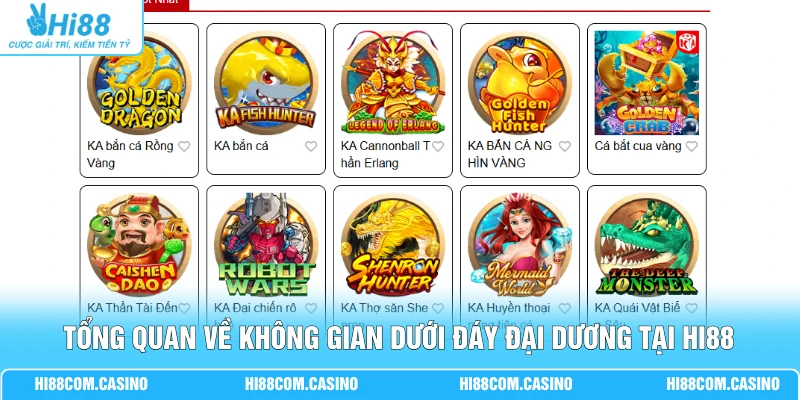 Tổng quan về không gian dưới đáy đại dương tại Hi88